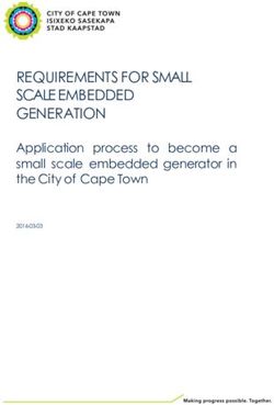 REQUIREMENTS FOR SMALL SCALE EMBEDDED GENERATION - Application process to become a small scale embedded generator in the City of Cape Town