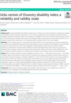 Urdu version of Oswestry disability index; a reliability and validity study
