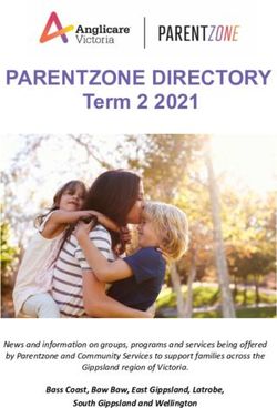 PARENTZONE DIRECTORY Term 2 2021 - Anglicare Victoria