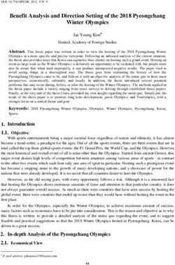 Benefit Analysis and Direction Setting of the 2018 Pyeongchang Winter Olympics