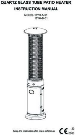 QUARTZ GLASS TUBE PATIO HEATER INSTRUCTION MANUAL - MODEL: BYH-A-01 BYH-B-01 20 0063