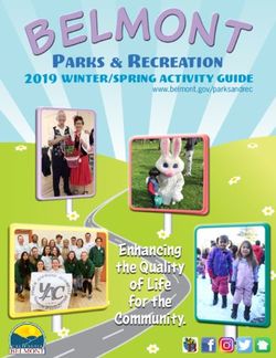 B E LMONT - Enhancing the Quality of Life for the Community - PARKS & RECREATION - City of Belmont