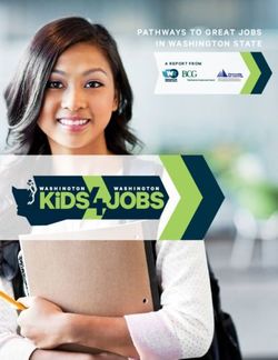 PATHWAYS TO GREAT JOBS IN WASHINGTON STATE