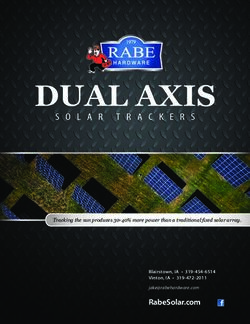 DUAL AXIS SOLAR TRACKERS - RabeSolar.com - Rabe Hardware