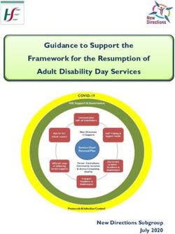 Guidance to Support the Framework for the Resumption of Adult Disability Day Services - New Directions Subgroup July 2020