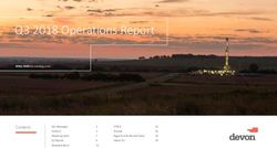 Q3 2018 Operations Report - Contents