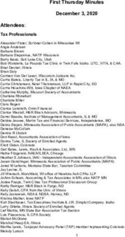 First Thursday Minutes December 3, 2020 - Illinois ...