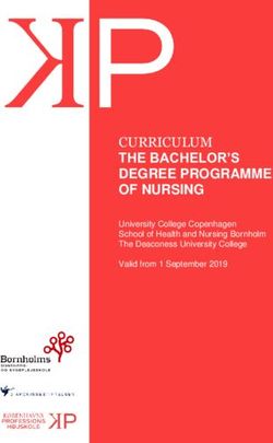 CURRICULUM THE BACHELOR'S DEGREE PROGRAMME OF NURSING - University College Copenhagen School of Health and Nursing Bornholm The Deaconess ...