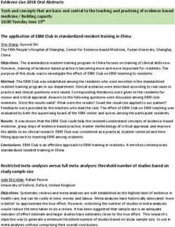 Evidence Live 2018 Oral Abstracts