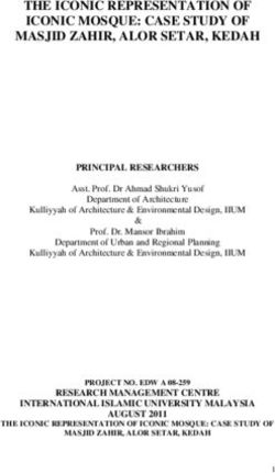 THE ICONIC REPRESENTATION OF ICONIC MOSQUE: CASE STUDY OF MASJID ZAHIR, ALOR SETAR, KEDAH