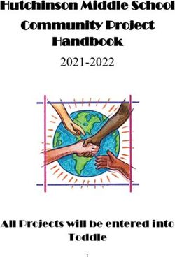 2021-2022 Handbook Hutchinson Middle School Community Project - All Projects will be entered into - Lubbock ISD