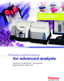 For advanced analysis - Precision performance