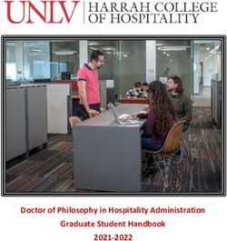 Doctor of Philosophy in Hospitality Administration Graduate Student Handbook 2021-2022 - UNLV