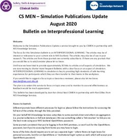 CS MEN - Simulation Publications Update August 2020 Bulletin on Interprofessional Learning - CSMEN