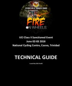 TECHNICAL GUIDE UCI Class II Sanctioned Event June 02-03 2018 National Cycling Centre, Couva, Trinidad - PSL Cycling Club