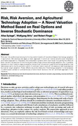 Risk, Risk Aversion, and Agricultural Technology Adoption A Novel Valuation Method Based on Real Options and Inverse Stochastic Dominance