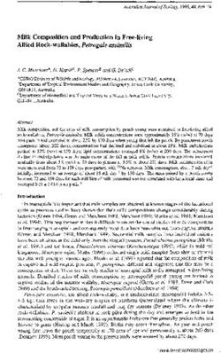 Milk Composition and Production in Free-living Allied Rock-wallabies, Petrogale assimilis