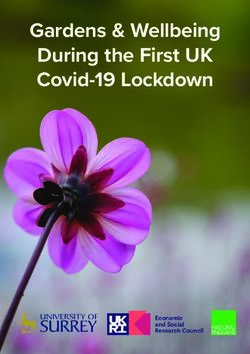 Gardens & Wellbeing During the First UK Covid-19 Lockdown
