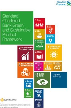 Standard Chartered Bank Green and Sustainable Product Framework - July 2020 Version 2.0