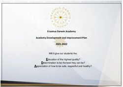 Erasmus Darwin Academy Academy Development and Improvement Plan 2021-2022 - Will it give our students the