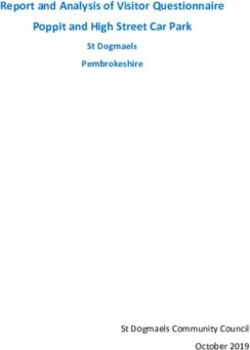 Report and Analysis of Visitor Questionnaire Poppit and High Street Car Park - St Dogmaels Pembrokeshire