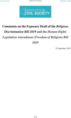 Comments on the Exposure Draft of the Religious - Discrimination Bill 2019 and the Human Rights Legislation Amendment (Freedom of Religion) Bill ...