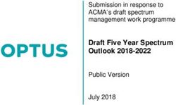 Draft Five Year Spectrum Outlook 2018-2022 - Submission in response to ACMA's draft spectrum management work programme