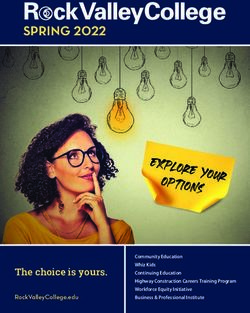 SPRING 2022 - The choice is yours. RockValleyCollege.edu - Rock Valley College
