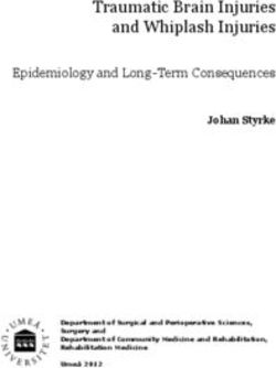 Traumatic Brain Injuries and Whiplash Injuries - Epidemiology and Long-Term Consequences Johan Styrke