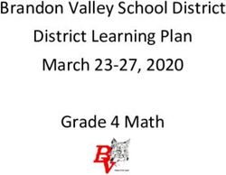 Brandon Valley School District District Learning Plan March 23-27, 2020 Grade 4 Math - Brandon Valley High School