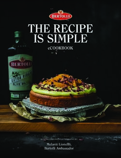 THE RECIPE IS SIMPLE eCOOKBOOK - Melanie Lionello, Bertolli Ambassador