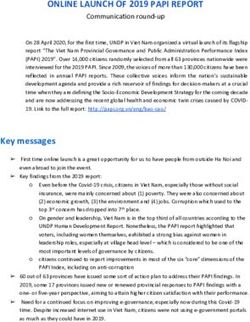 ONLINE LAUNCH OF 2019 PAPI REPORT