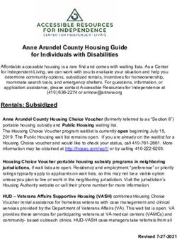 Anne Arundel County Housing Guide for Individuals with Disabilities