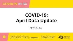 COVID-19: April Data Update - April 15, 2021