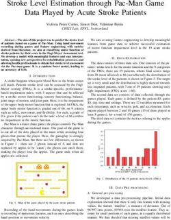 Stroke Level Estimation through Pac-Man Game Data Played by Acute Stroke Patients - EPFL