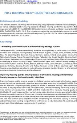 PH1.2 HOUSING POLICY OBJECTIVES AND OBSTACLES