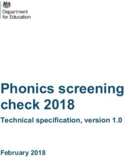 Phonics screening check 2018 - Technical specification, version 1.0 February 2018