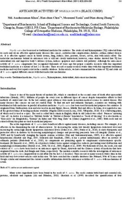 ANTICANCER ACTIVITIES OF NIGELLA SATIVA (BLACK CUMIN)