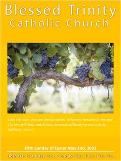 Fi h Sunday of Easter May 2nd, 2021 - I am the vine, you are the branches. Whoever remains in me and I in him will bear much fruit, because ...