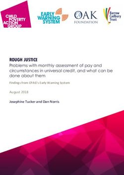 ROUGH JUSTICE Problems with monthly assessment of pay and circumstances in universal credit, and what can be done about them - Barrow Cadbury Trust