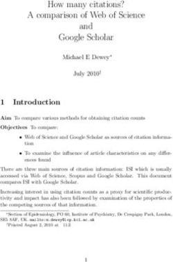 How many citations? A comparison of Web of Science and Google Scholar