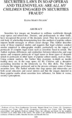 SECURITIES LAWS IN SOAP OPERAS AND TELENOVELAS: ARE ALL MY