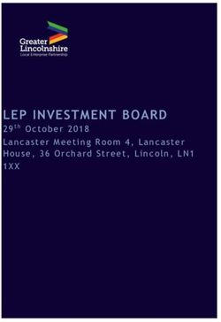 LEP INVESTMENT BOARD 29th October 2018 Lancaster Meeting Room 4, Lancaster House, 36 Orchard Street, Lincoln, LN1