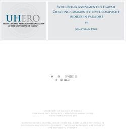 Well-Being Assessment in Hawaii Creating community-level composite indices in paradise - UHERO