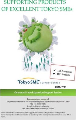 SUPPORTING PRODUCTS OF EXCELLENT TOKYO SMEs