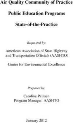Air Quality Community of Practice Public Education Programs State-of-the-Practice
