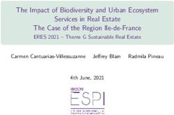 The Impact of Biodiversity and Urban Ecosystem Services in Real Estate The Case of the Region Ile-de-France - ERES 2021 - Theme G Sustainable Real ...