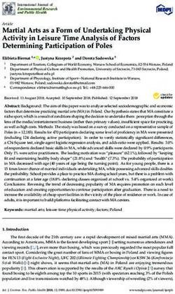 Martial Arts as a Form of Undertaking Physical Activity in Leisure Time Analysis of Factors Determining Participation of Poles - MDPI