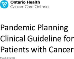 Pandemic Planning Clinical Guideline for Patients with Cancer - March 10 2020