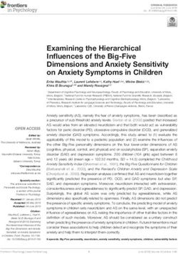 Examining the Hierarchical Influences of the Big-Five Dimensions and Anxiety Sensitivity on Anxiety Symptoms in Children